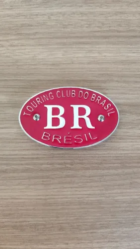 Plaqueta BR Bresil Vermelha Fusca