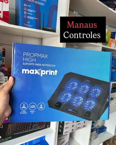 Suporte de Notebook com Cooler 6 Hélices Top de Linha