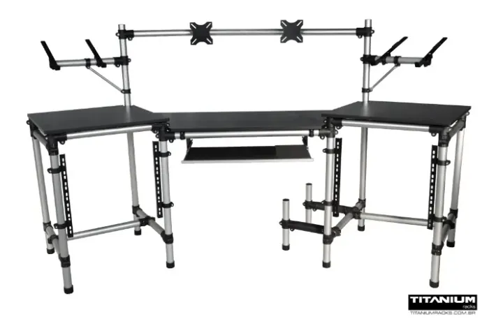 Rav Angular Rack Áudio/ Vídeo Angular Titanium + Brindes (Para Levar - Leia a descrição)