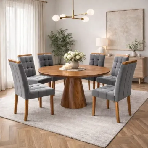 Mesa Jantar Malva 1,30m 6 Cadeiras Produto Novo!! Pronta Entrega!!