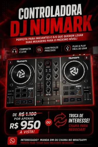 Controladora DJ Numark Party Mix com LED