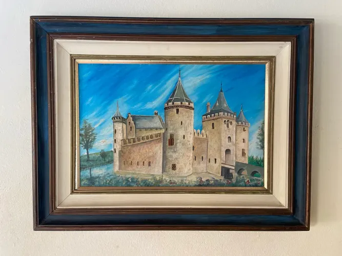 Quadro óleo sobre tela (castelo)