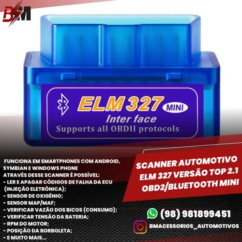 Scanner Automotivo OBD2 Bluetooth