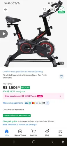 Bicicleta ergometrica Sporting