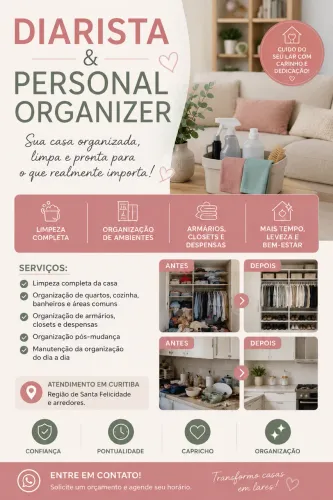 Diária e personal organizer 