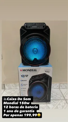 Caixa De Som Mondial 150W 1 ano de garantia