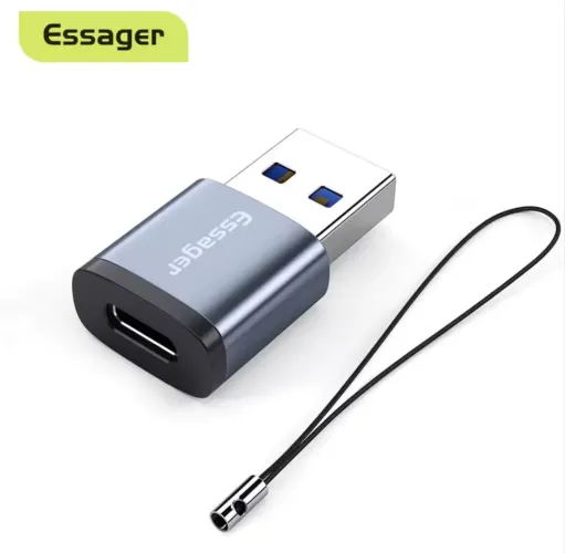 Adaptador USB-C OTG Essager Metal para Pendrive Mouse Teclado
