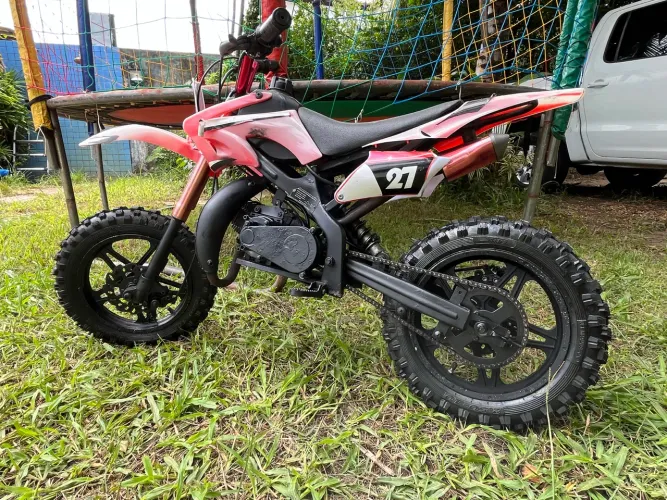 Mini moto infantil 50cc 2 tempos Trilha Motocross