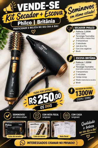 Escova Rotativa e Secador