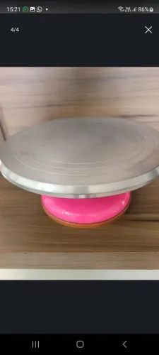 Bailarina giratória rosa 30cm para bolo