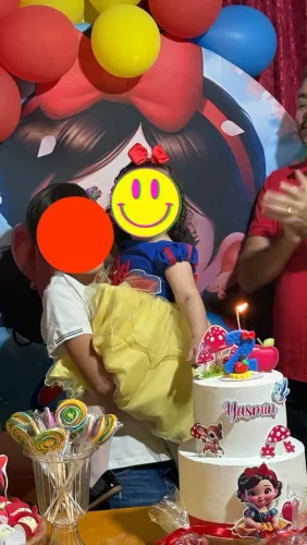 Vestido infantil branca de neve. TAM: 3 anos