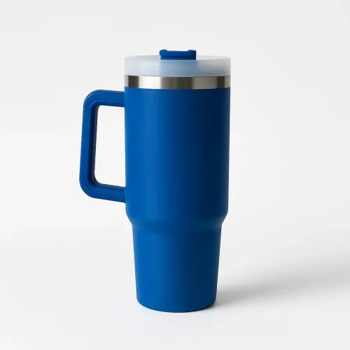 Copo Térmico Gigante 1,2L Inox Com Tampa e Canudo