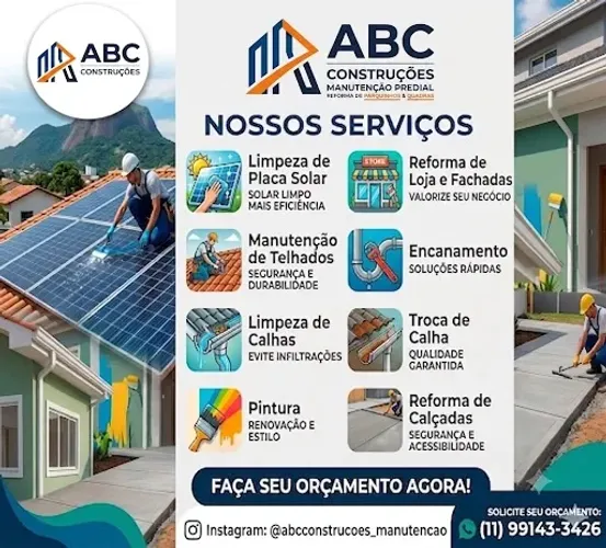 Construção, manutenção e pinturas