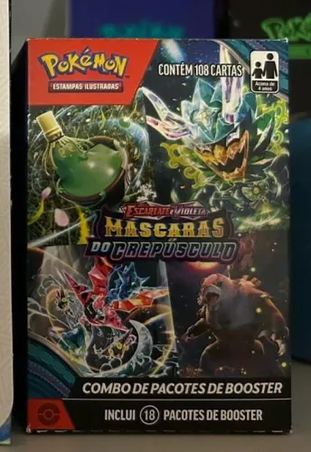 Pokémon - Mini Display - Combo de Boosters - Máscaras do Crepúsculo