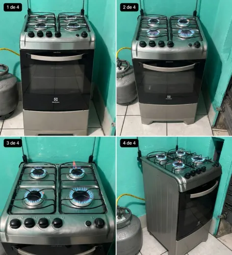 FOGAO ELECTROLUX INOX, SEMI NOVO, leia a descrição abaixo