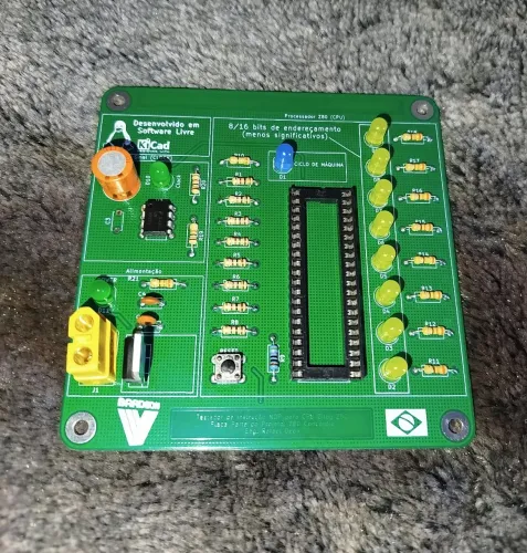 PCB para teste de CPU Zilog Z80
