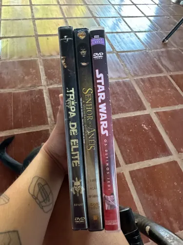 DVDS TROPA DE ELITE STAR WARS E SENHOR DOS ANÉIS 