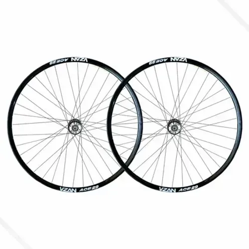 Par de Roda Montada Bike Bicicleta Aro 29 Aero Cubos Rosca Alumínio 36f Esfera Raios Preto