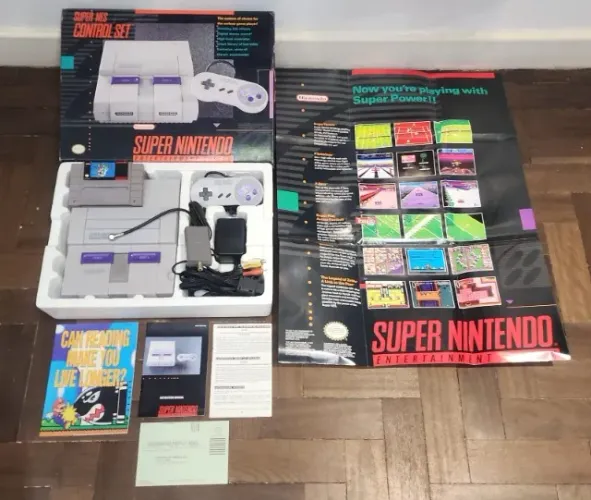 Super Nintendo Fat Americano made Usa na Caixa