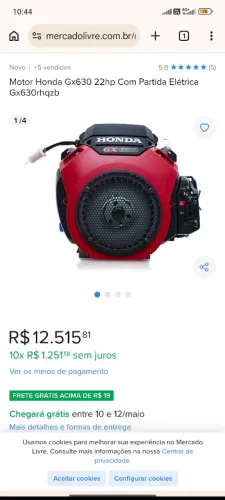 Vendo motor Honda gx690 23cv tem q manda arruma ele vale 16.000 2800 entrego ele faço rolo