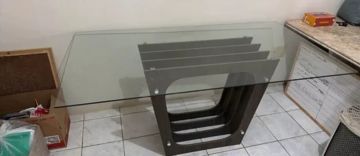 Mesa de vidro seis lugares