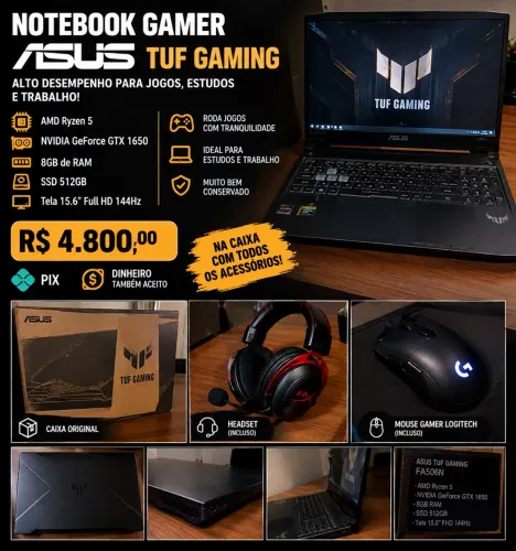 notebook gamer asus tuf a15