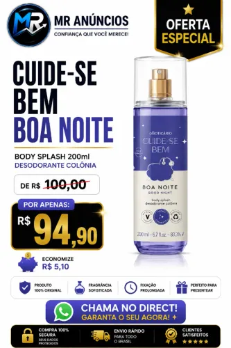 Cuide-se bem boa noite- BODY SPLASH 200ml O Boticario