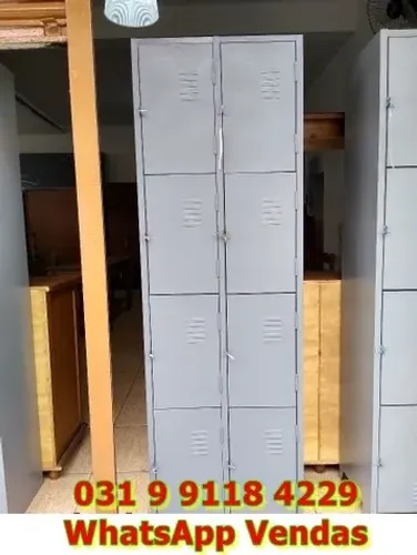 Roupeiro de Aço Escaninho 8 Portas Novo Frete Gratis