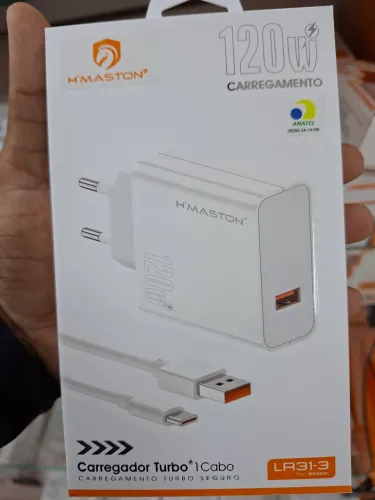 Carregador Turbo 120w LR31-3 H'maston Cabo Usb-c 1Metro