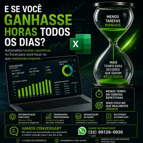 Excel Profissional: Automações, Dashboards e Soluções Inteligentes Campos