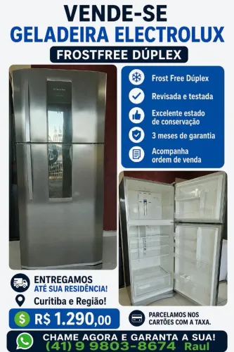 Vende se geladeira Frost Free Electrolux