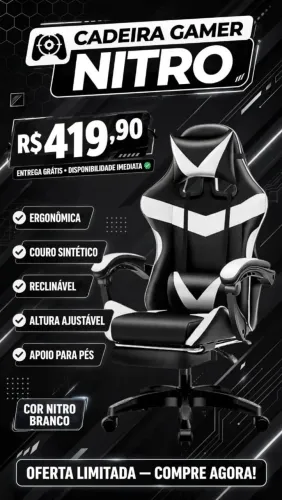 Vedo cadeira Gamer NOVA  e na caixa 