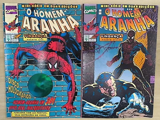 HQ - HOMEM-ARANHA VINGANÇA MINISSÉRIE EM 2 EDIÇÕES COMPLETO - COM DISCO HOLOGRÁFICO - 1995