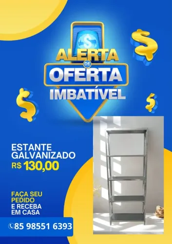 PRATELEIRA DE AÇO GALVANIZADO DIRETO DA FÁBRICA