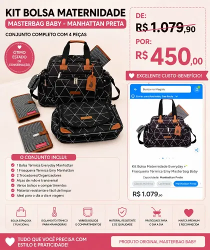 Kit Bolsa Maternidade MasterBag Baby
