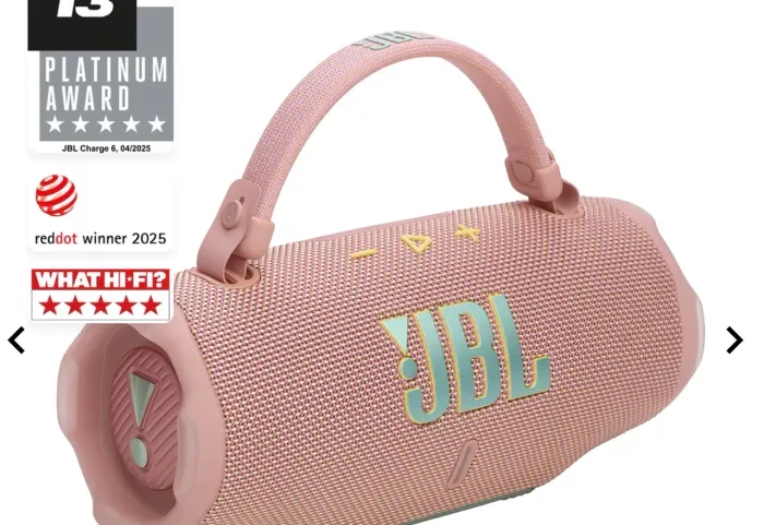 Caixa de som jbl original charge 6 rosa