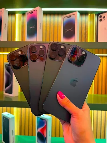 IPHONE 14 PRO MAX 128GB PRETO E ROXO 83 a 91% Aparelho todo original R$ 3.349,00 a vista