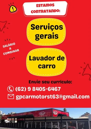 Serviços Gerais e Lavador GPCAR MOTORS