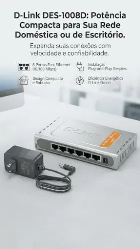 Switch D-Link DES-1008D 8 Portas 10/100 Mbps
