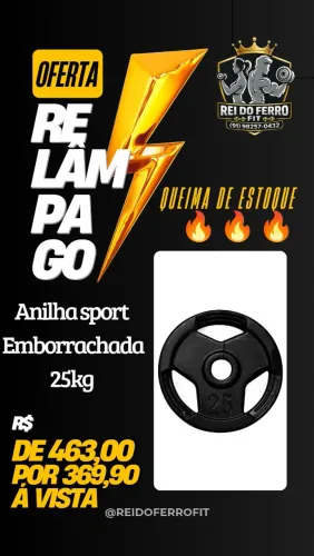 Anilha emborrachada 25kg