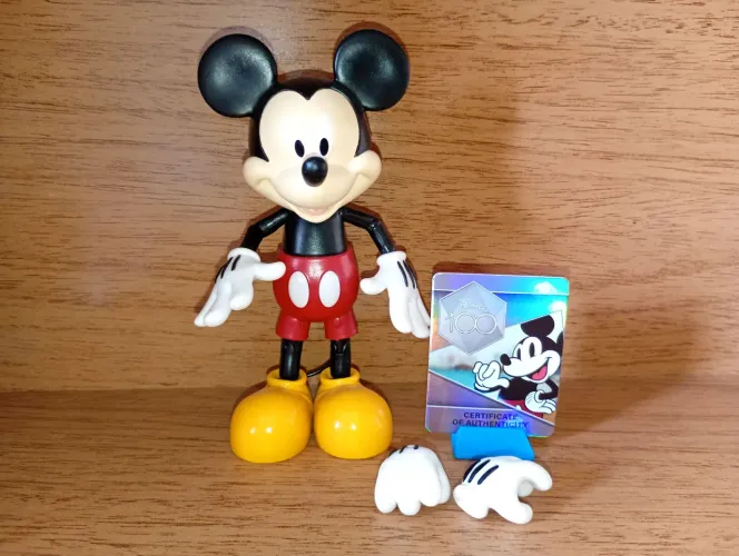 Mickey 100 Anos Oficial Original Disney Articulado Novo - Sem Caixa ~17cm Figure Action