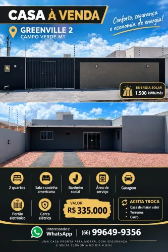 Venda casa Greenville 2 Campo Verde
