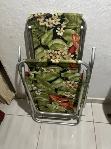CADEIRA DE PRAIA TODA FORRADA E REFORÇADA 