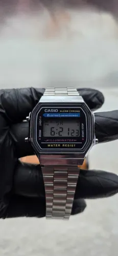 Relógio Casio Digital A168wa Cromado Unissex - Original