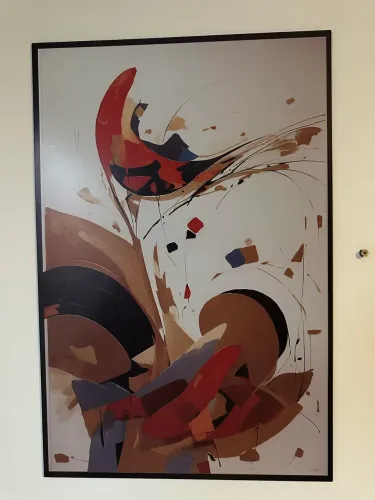 ? Dois Quadros Decorativos Abstratos em Ótimo Estado