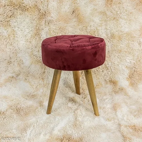 Banqueta Decorativa Capitone Veludo Vinho 12x Sem Juros