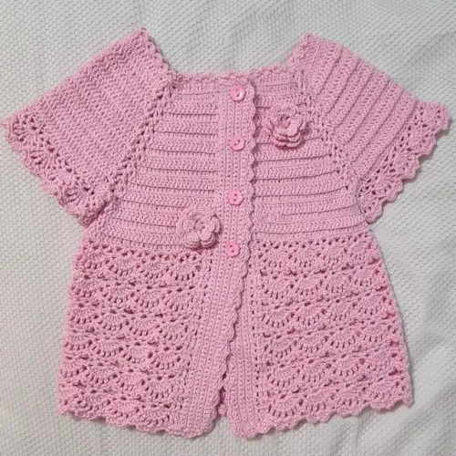 Vestido de crochê bebê verão praia
