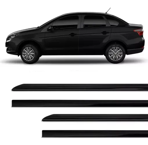 Friso Lateral Fiat Grand Siena - Sem Nome - Preto