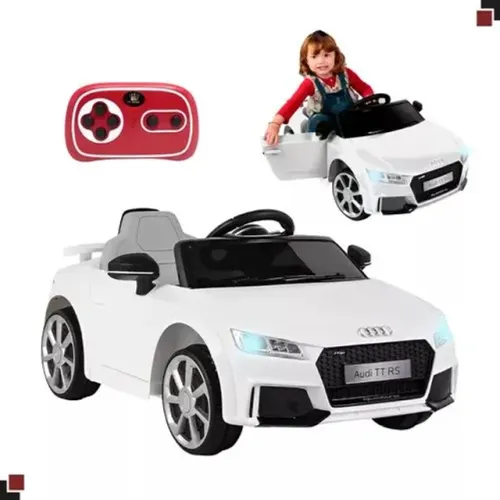 Carro Elétrico Infantil 12V Audi TT RS Branco com Controle