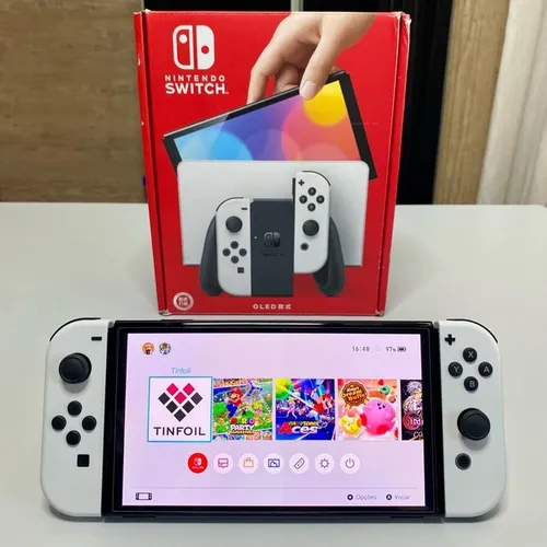 Nintendo Switch Oled Desbloqueado + Cartão de memória de 256gb Garantia - FFSTOREGAMES